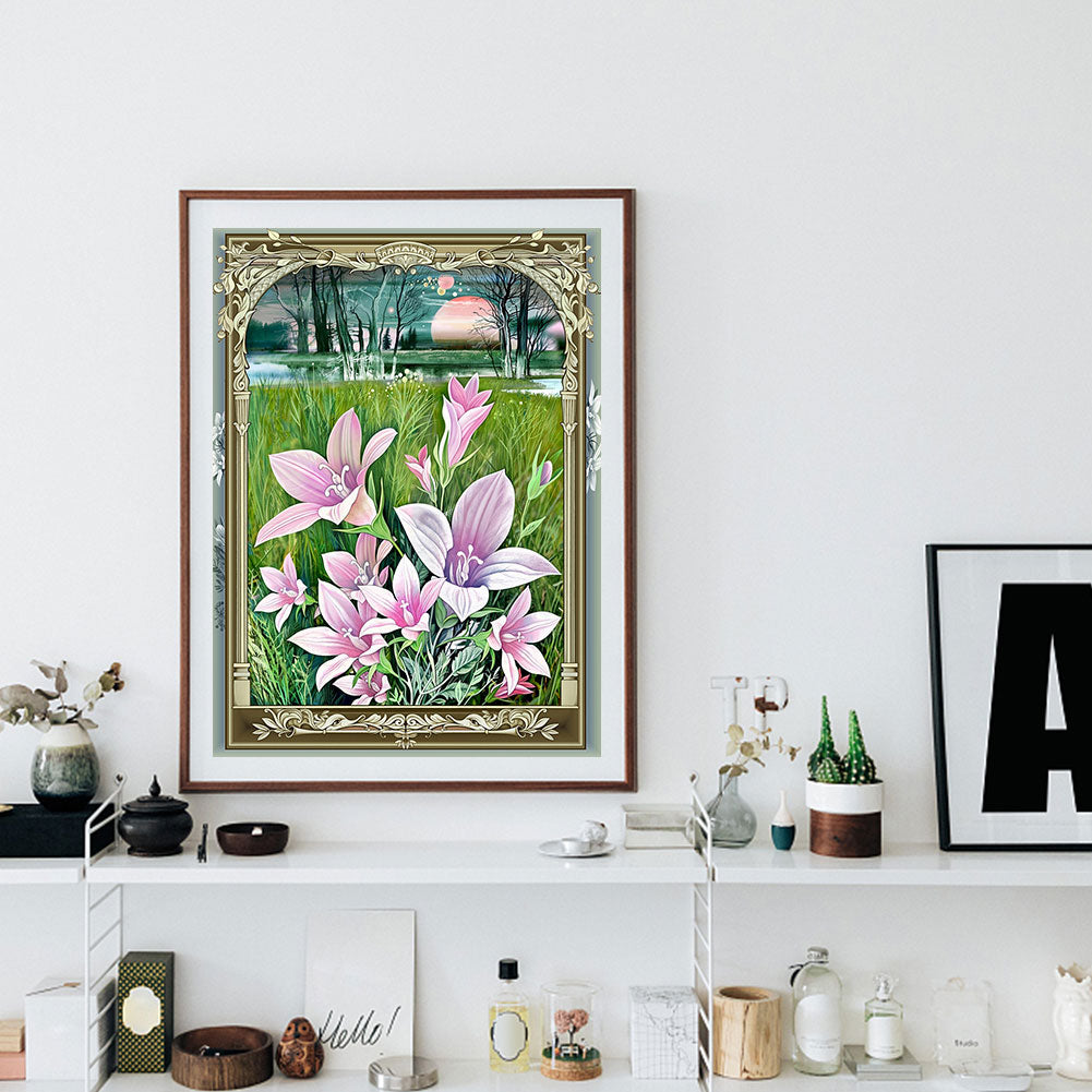 Flower - Full Round Drill Diamond Painting 30*40CM