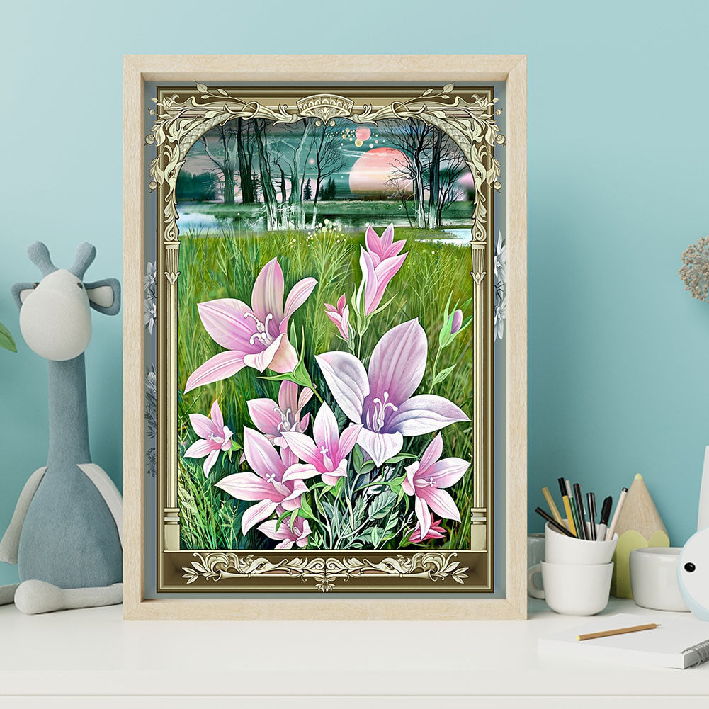 Flower - Full Round Drill Diamond Painting 30*40CM