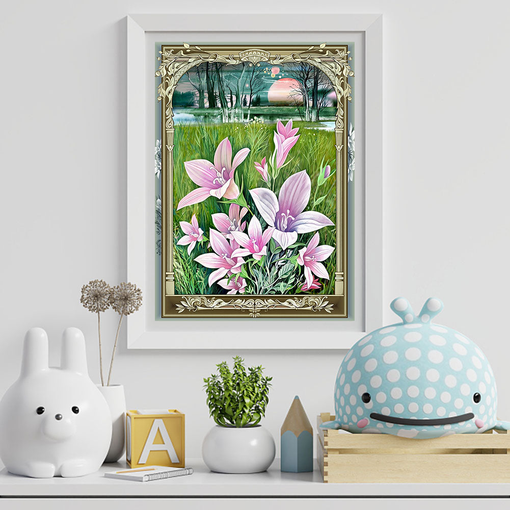 Flower - Full Round Drill Diamond Painting 30*40CM