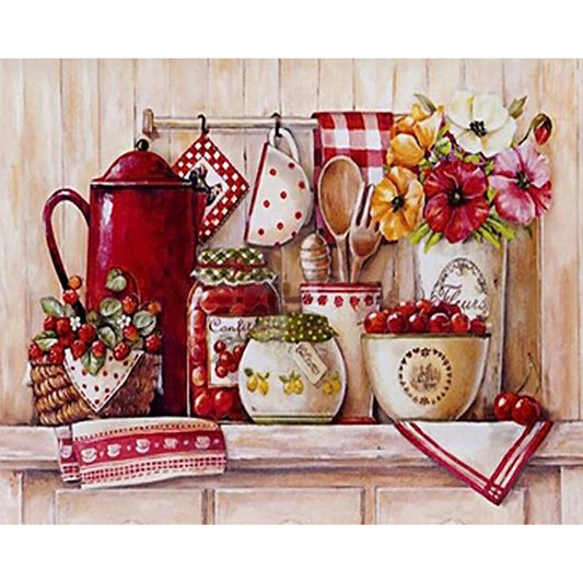 Kitchen Supplies - Full Round Drill Diamond Painting 50*40CM