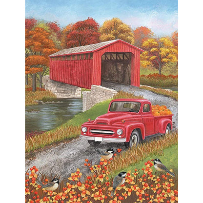 Red Car - Full Round Drill Diamond Painting 30*40CM