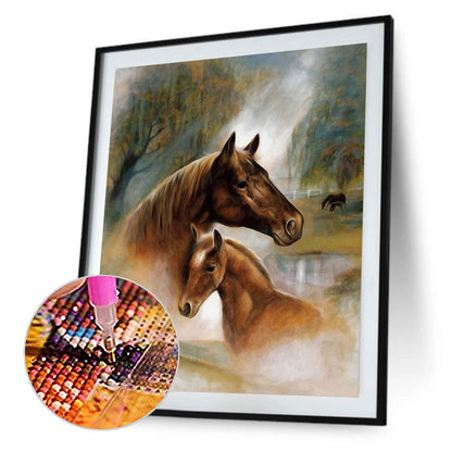 Horse - Full Round Drill Diamond Painting 40*50CM