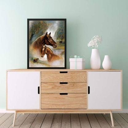 Horse - Full Round Drill Diamond Painting 40*50CM