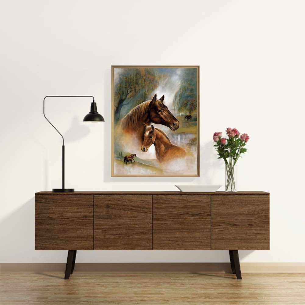 Horse - Full Round Drill Diamond Painting 40*50CM