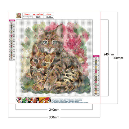 Kitten - Full Round Drill Diamond Painting 30*30CM