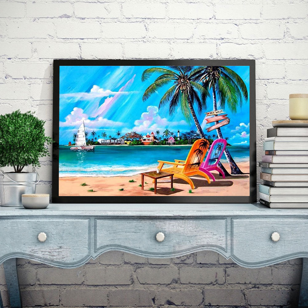 Seaside - Full Round Drill Diamond Painting 40*30CM