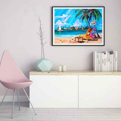 Seaside - Full Round Drill Diamond Painting 40*30CM