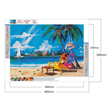 Seaside - Full Round Drill Diamond Painting 40*30CM