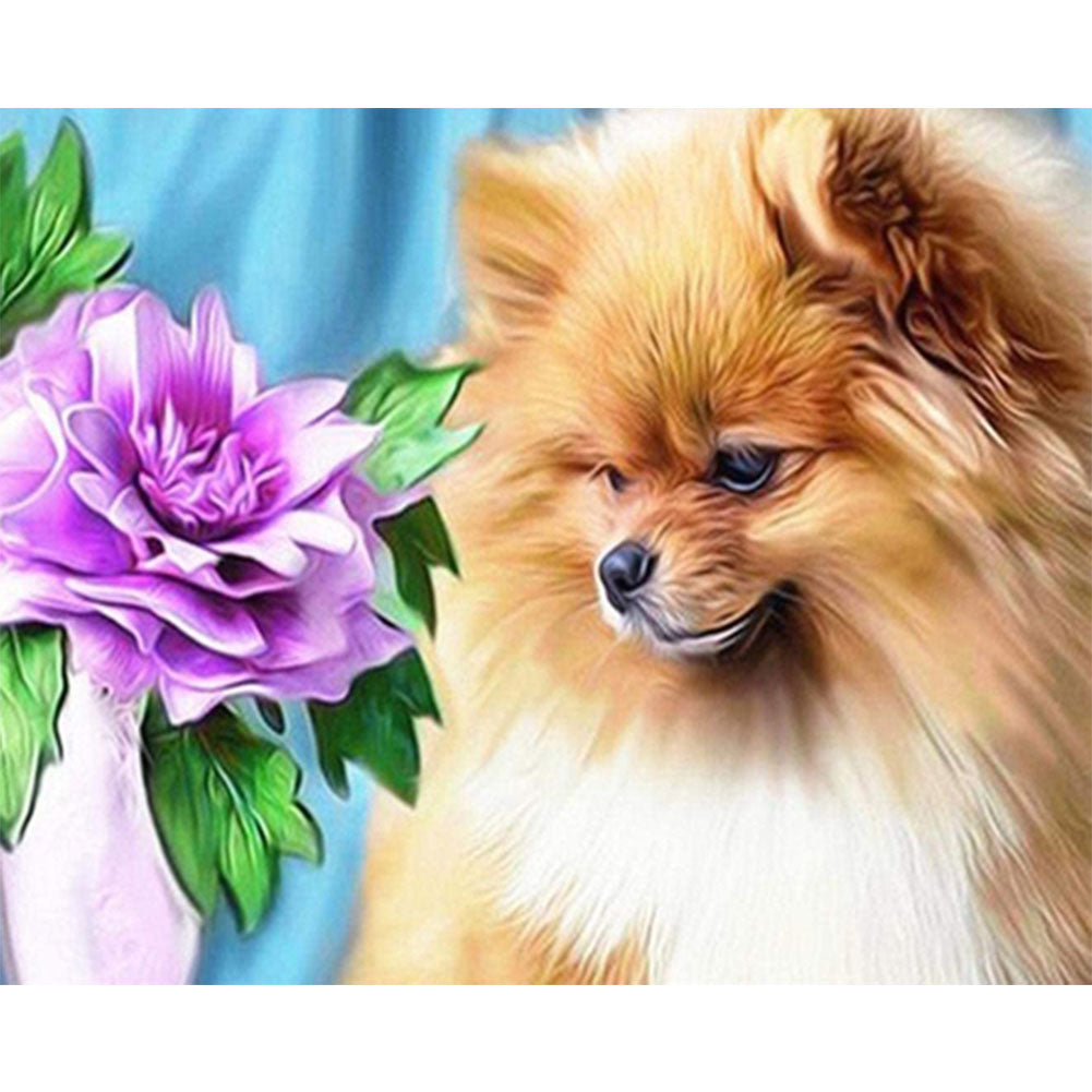 Puppy - Full Round Drill Diamond Painting 40*30CM