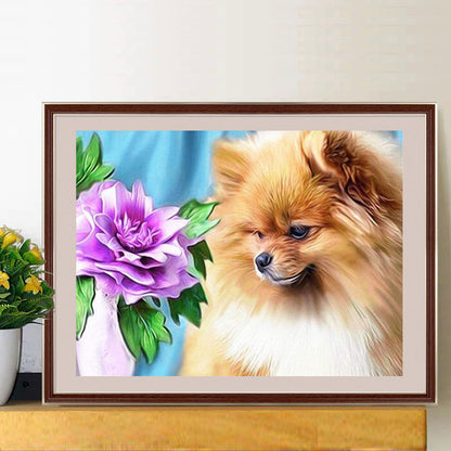 Puppy - Full Round Drill Diamond Painting 40*30CM