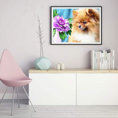 Puppy - Full Round Drill Diamond Painting 40*30CM