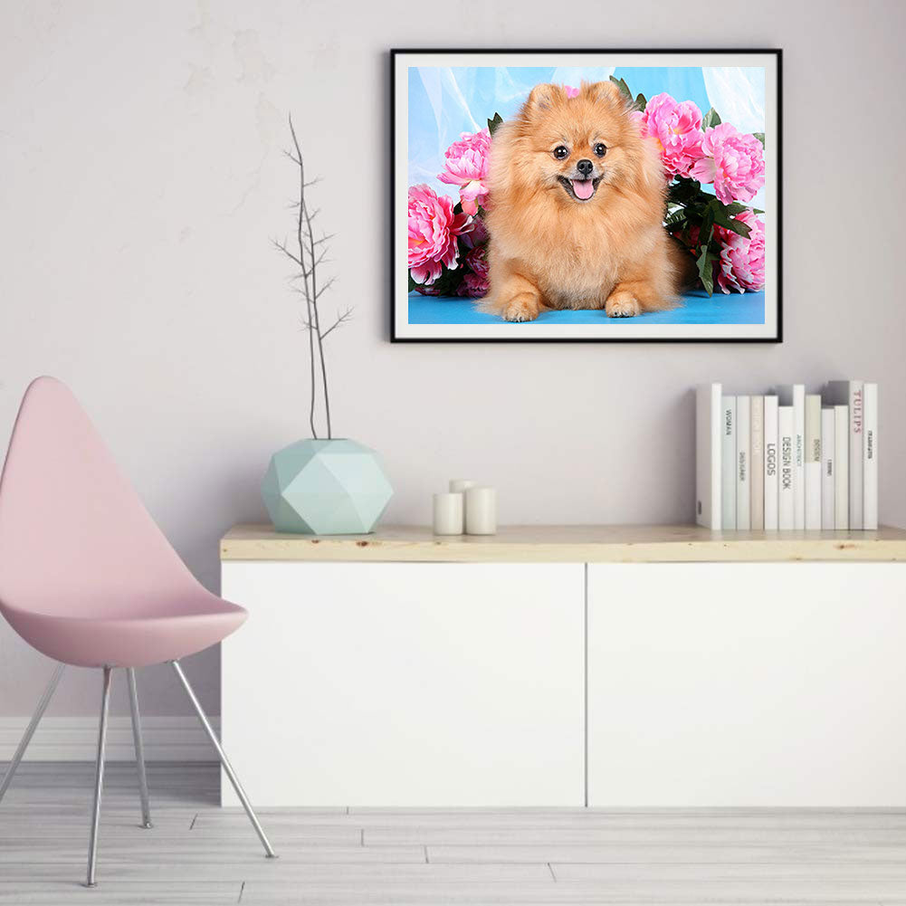 Puppy - Full Round Drill Diamond Painting 40*30CM