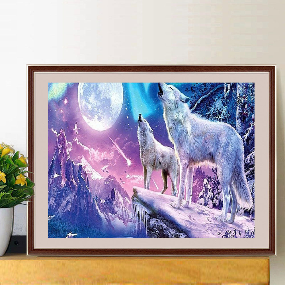 Wolf - Full Round Drill Diamond Painting 40*30CM