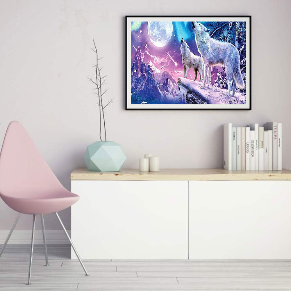 Wolf - Full Round Drill Diamond Painting 40*30CM