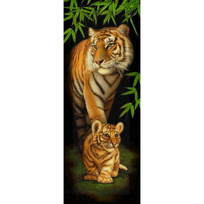 Tiger - Full Round Drill Diamond Painting 30*80CM