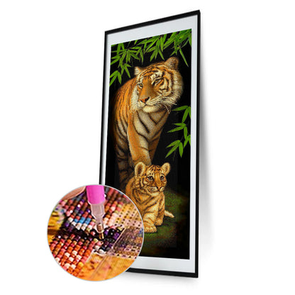 Tiger - Full Round Drill Diamond Painting 30*80CM