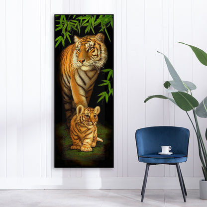 Tiger - Full Round Drill Diamond Painting 30*80CM