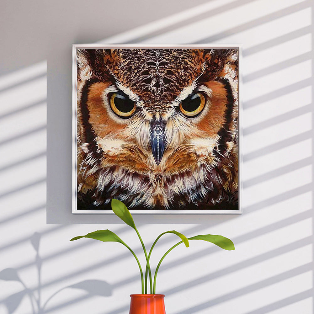 Owl - Full Round Drill Diamond Painting 40*40CM