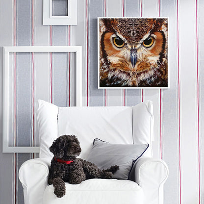 Owl - Full Round Drill Diamond Painting 40*40CM