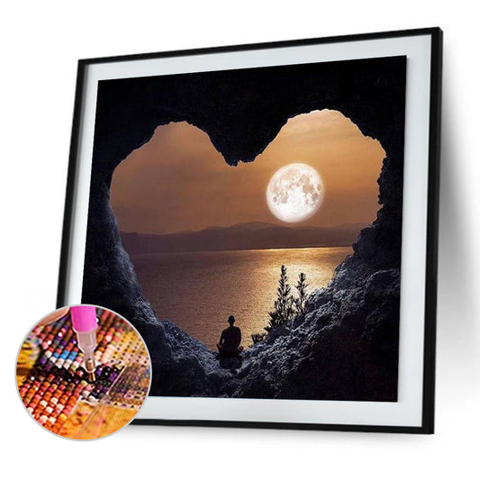 Heart Shaped Cave - Full Round Drill Diamond Painting 40*40CM