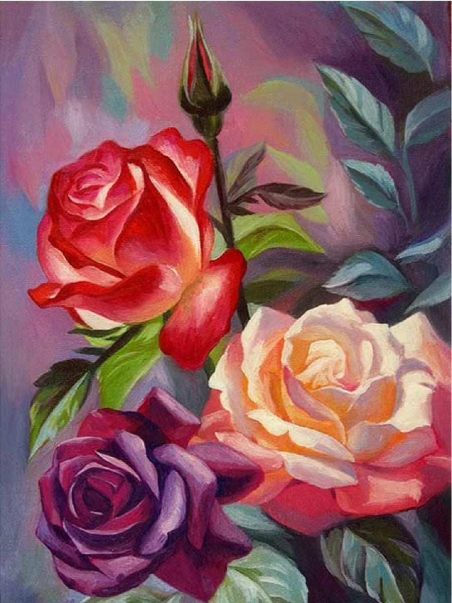 Rose - Full Round Drill Diamond Painting 30*40CM