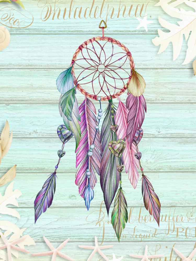 Dreamcatcher - Full Round Drill Diamond Painting 30*40CM