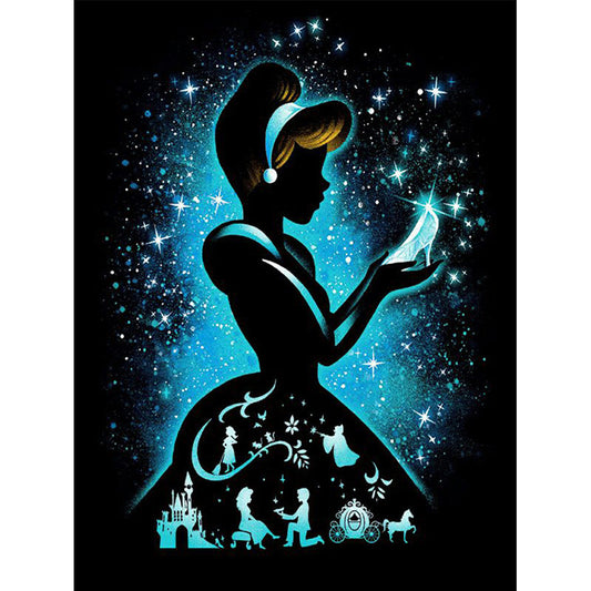 Disney Princess Silhouette - Full Square Drill Diamond Painting 50*60CM