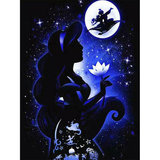 Disney Princess Silhouette - Full Square Drill Diamond Painting 50*60CM