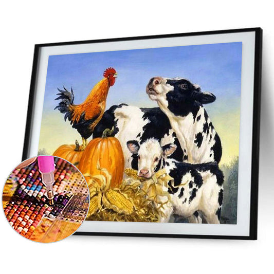 Cattle - Full Round Drill Diamond Painting 40*30CM
