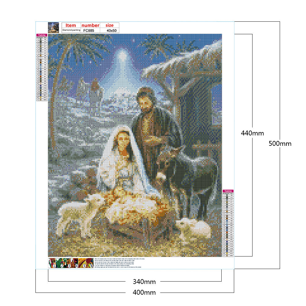 Nativity - Full Square Drill Diamond Painting 40*50CM