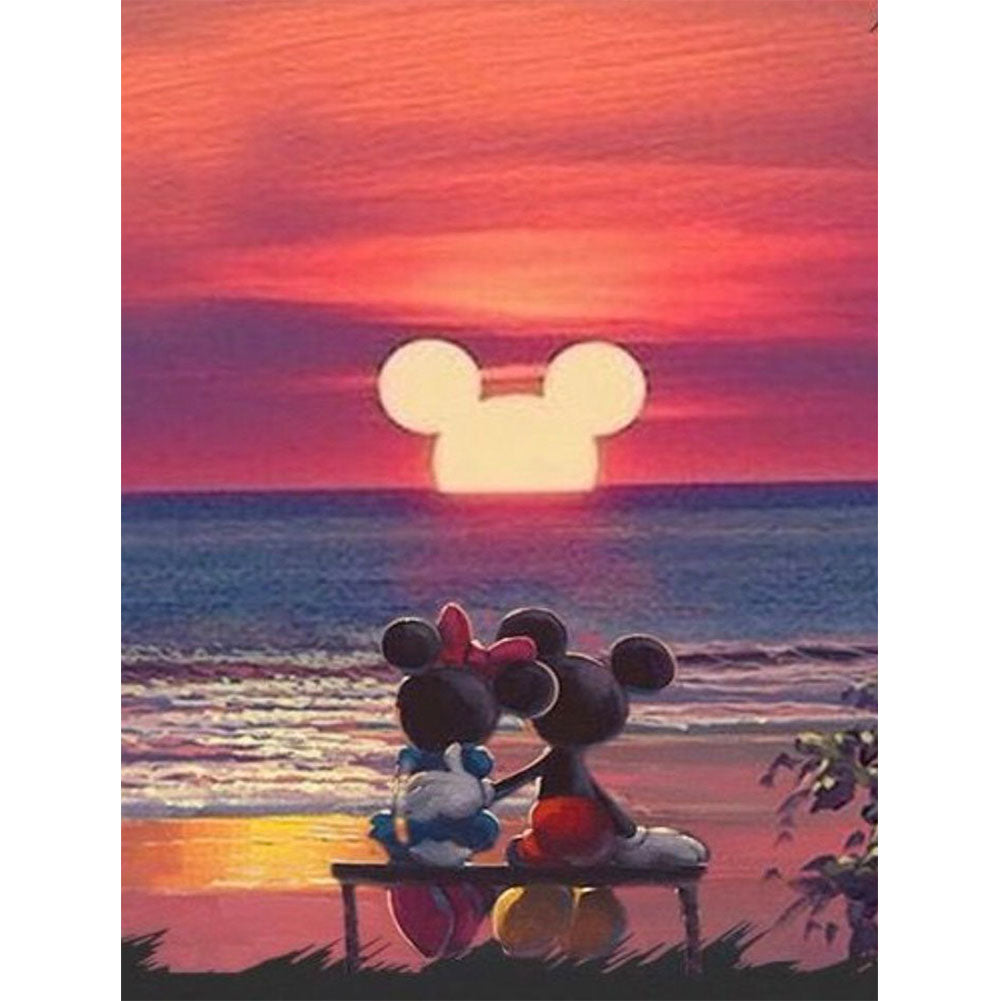 Mickey And Minnie - Full Round Drill Diamond Painting 30*40CM