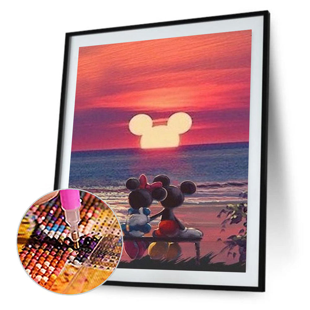 Mickey And Minnie - Full Round Drill Diamond Painting 30*40CM