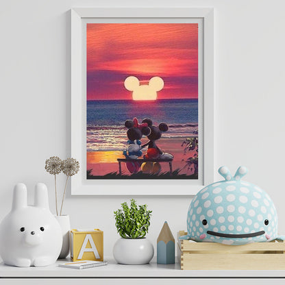 Mickey And Minnie - Full Round Drill Diamond Painting 30*40CM