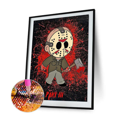 Scary Dark Doll - Full Round Drill Diamond Painting 30*40CM