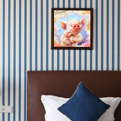 Cute Pig - Full Round Drill Diamond Painting 30*30CM