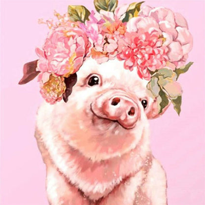 Cute Pig - Full Round Drill Diamond Painting 30*30CM