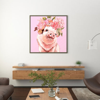 Cute Pig - Full Round Drill Diamond Painting 30*30CM