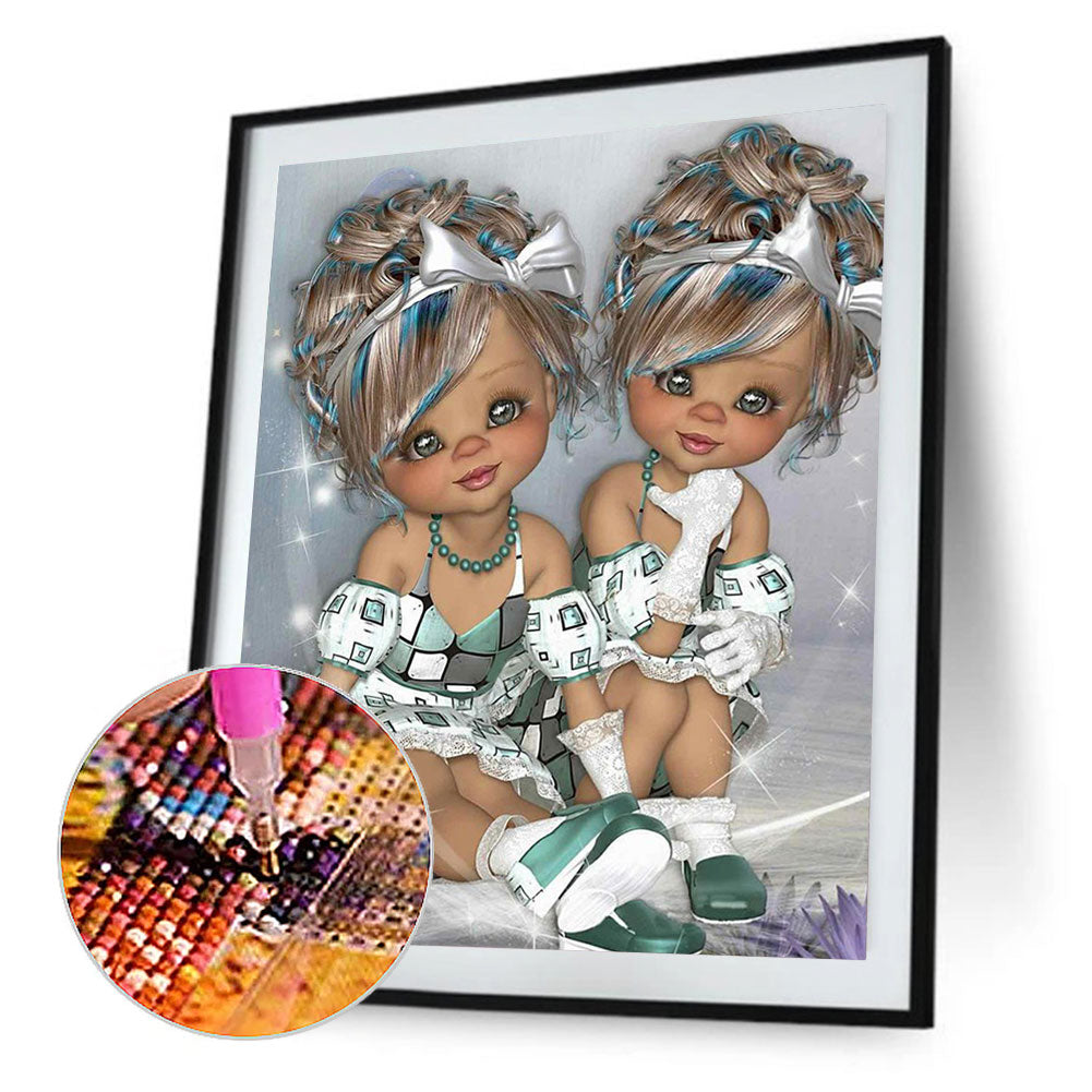 Cartoon Little Girl - Full Square Drill Diamond Painting 40*50CM