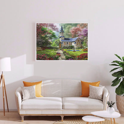 Forest House - Full Round Drill Diamond Painting 50*40CM