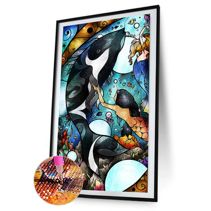 Mermaid - Full Round Drill Diamond Painting 30*50CM