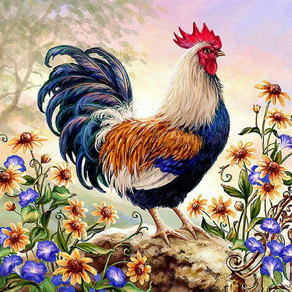 Rooster - Full Round Drill Diamond Painting 40*40CM