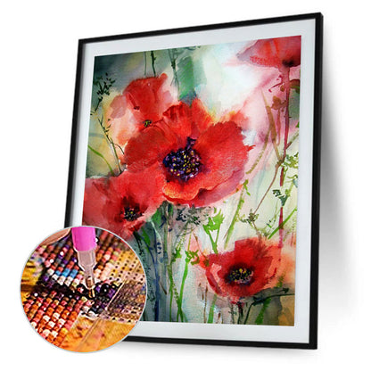 Ink Flower - Full Round Drill Diamond Painting 40*50CM