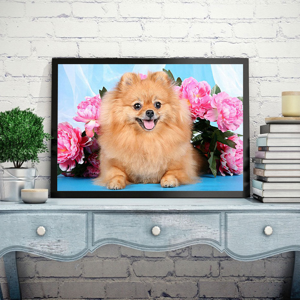 Puppy - Full Round Drill Diamond Painting 50*40CM
