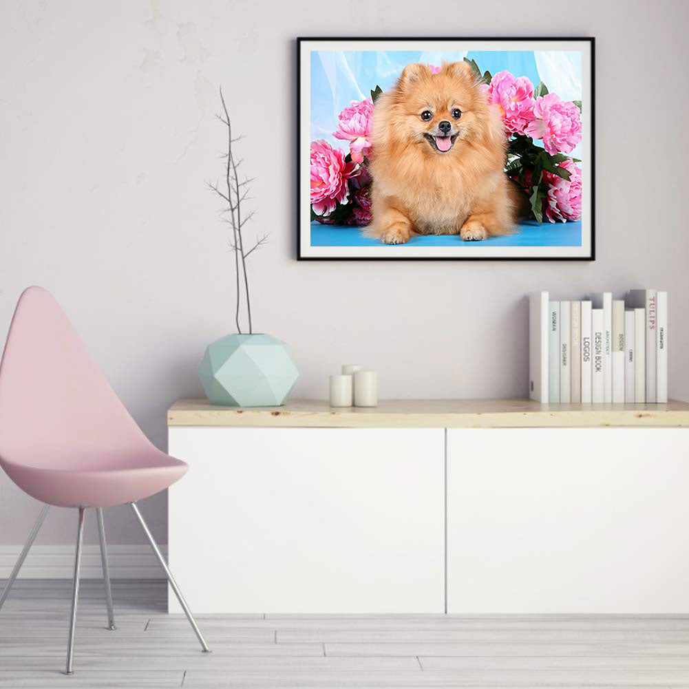 Puppy - Full Round Drill Diamond Painting 50*40CM