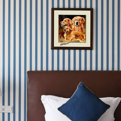 Dog Stepping Out Of Frame - Full Round Drill Diamond Painting 30*30CM