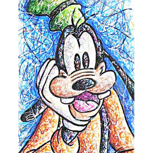 Color Lead Painting Disney Goofy Dog - Full Round Drill Diamond Painting 30*40CM