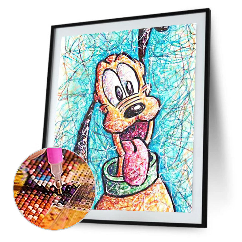 Color Lead Painting Disney Goofy Dog - Full Round Drill Diamond Painting 30*40CM