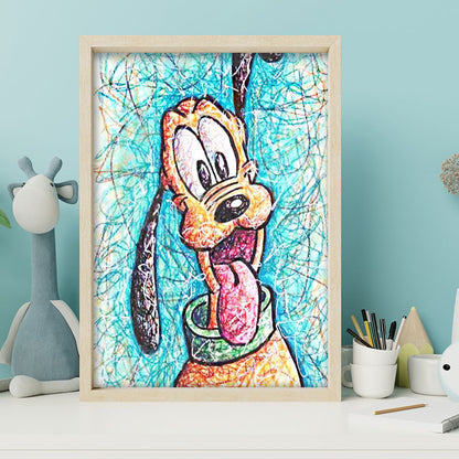 Color Lead Painting Disney Goofy Dog - Full Round Drill Diamond Painting 30*40CM