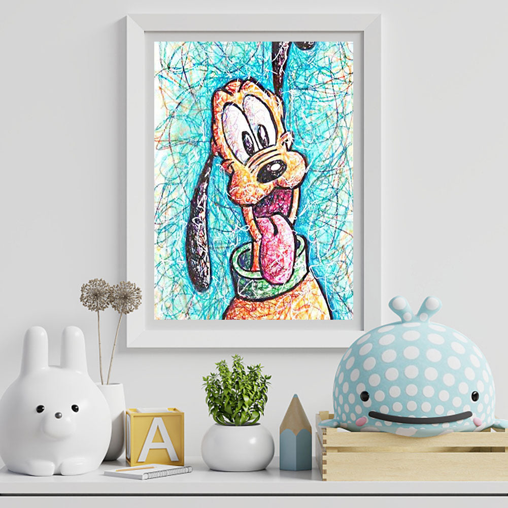 Color Lead Painting Disney Goofy Dog - Full Round Drill Diamond Painting 30*40CM