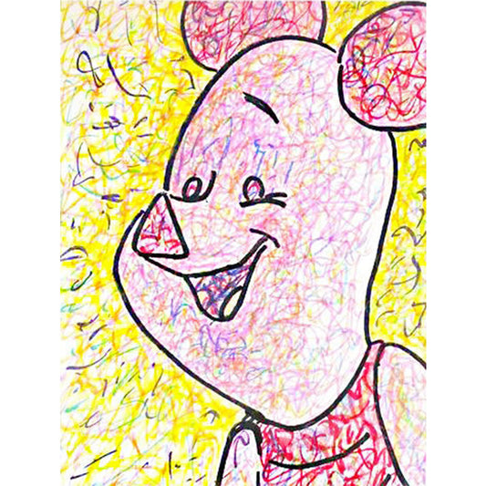 Color Lead Painting Disney Piglet - Full Round Drill Diamond Painting 30*40CM